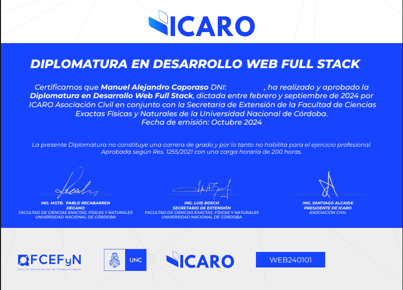 Diplomatura en Desarrollo Web Full Stack