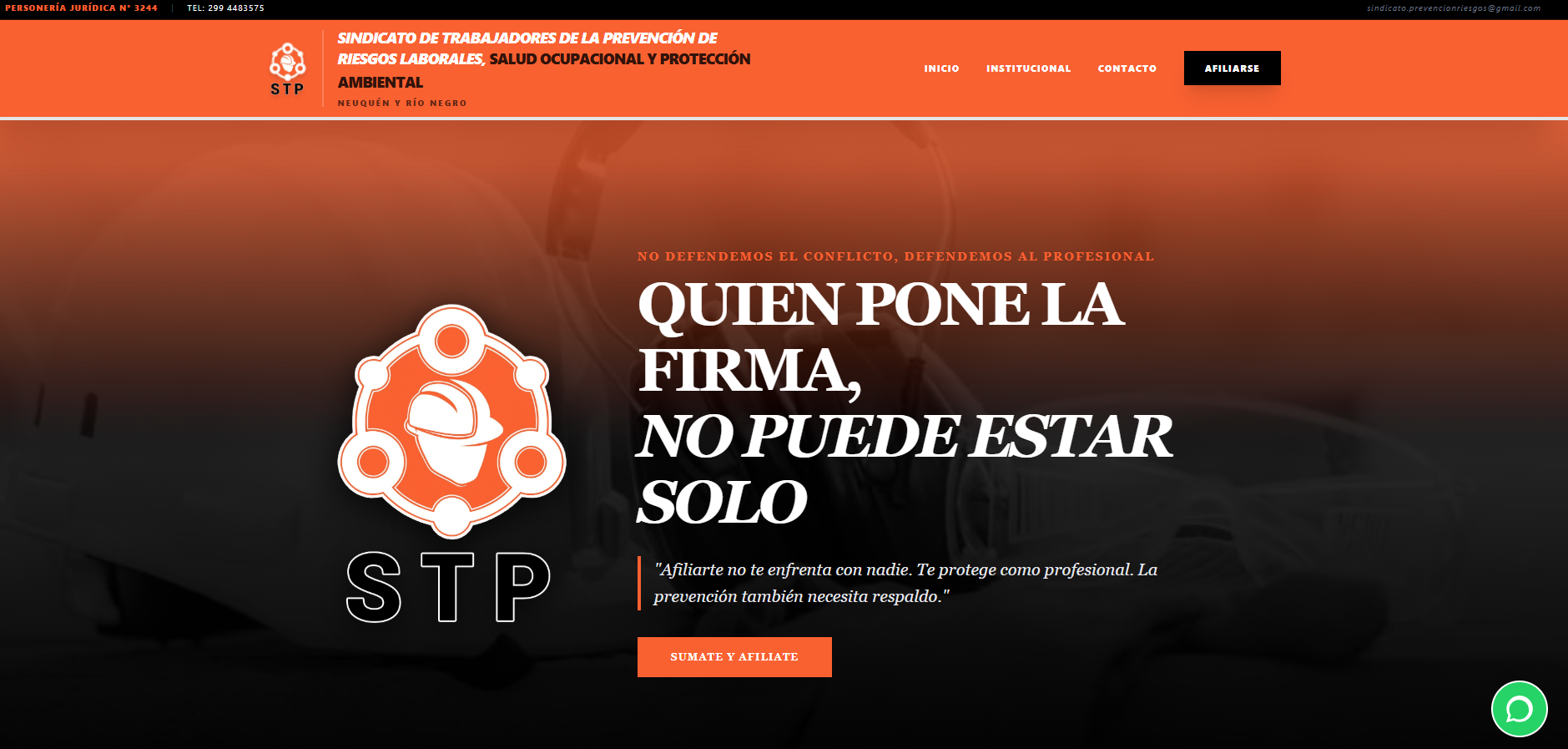 Sitio web oficial del sindicato STP